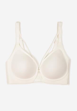 Biały Biustonosz z Ozdobnymi Paskami Zetessa