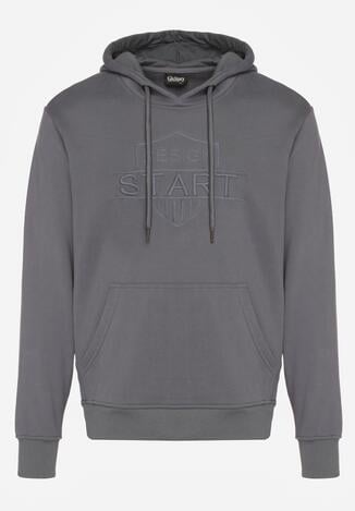 Niebieska Bluza z Bawełną Kapturem i Sznurkami Amatusa