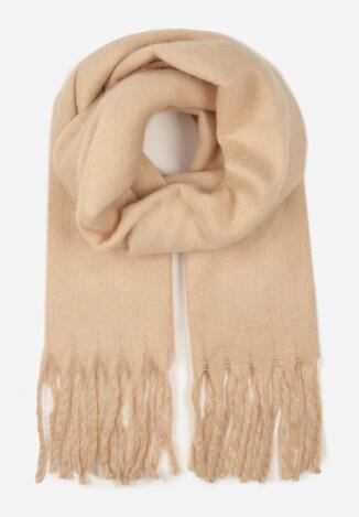 Beżowy Szalik z Frędzlami  Owedarria