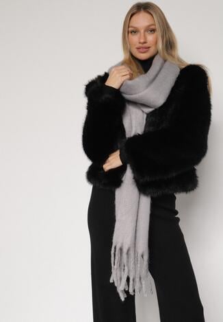 Szary Szalik z Frędzlami Owedarria