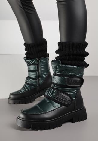 Ciemnozielone Śniegowce na Rzepy Theman