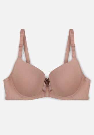 Jasnofioletowy Gładki Biustonosz Zdobiony Kokardką Ocerien