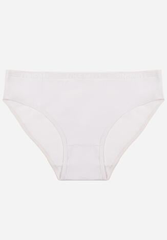 Białe Majtki Figi z Bawełną i Ozdobnymi Napisami Phioreia