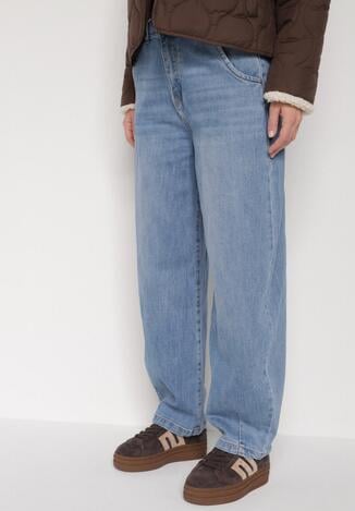 Niebieskie Jeansy z Bawełną w Stylu Balloon Vilinevera