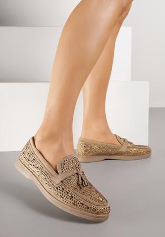 Mocasini Bej închis