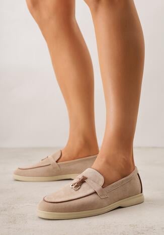 Mocasini Bej închis