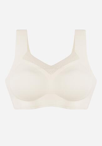 Biały Biustonosz Sportowy z Siateczką i Usztywnionymi Miseczkami Zerirae