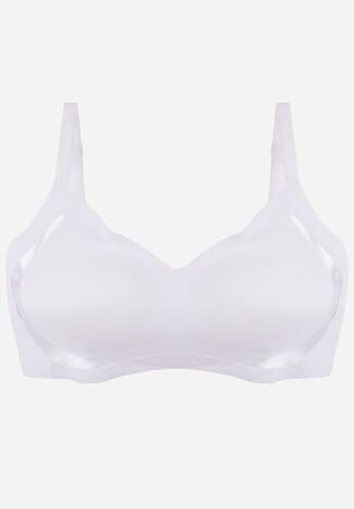 Biały Biustonosz z Usztywnianymi Miseczkami i Transparentną Wstawką Zeriga