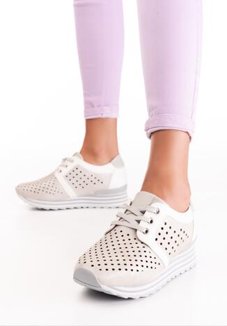 Beżowe Buty Sportowe Sereisana