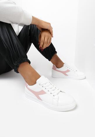 Biało-Różowe Sneakersy Piperita