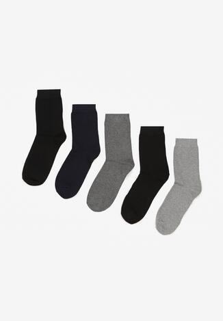 5-pack Czarno-Szare Skarpety Qidove