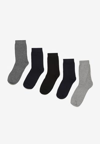 5-pack Granatowo-Szare Skarpety Qidove