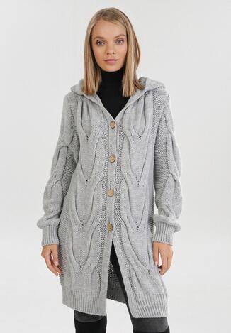 Ciemnoszary Kardigan Yrelesh