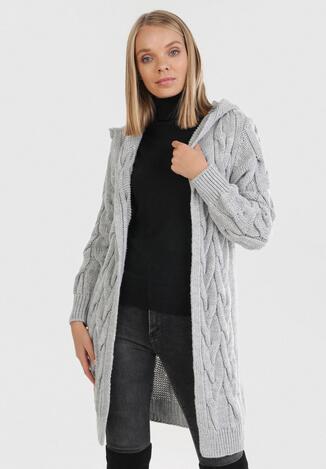 Ciemnoszary Kardigan Azaeriana