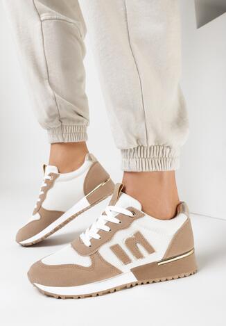 Biało-Beżowe Sneakersy Dalimara