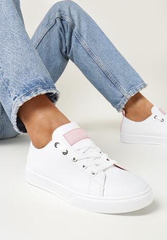 Biało-Różowe Sneakersy Meaminu