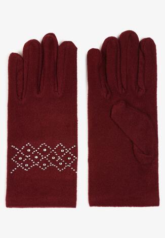 Bordowe Rękawiczki Jaranti