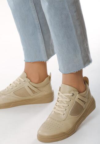 Beżowe Buty Sportowe Creativity
