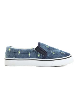 Zielone Slip On Dot On Sky