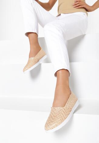 Jasnobeżowe Slip On Show Love