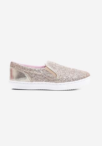 Złote Slip On Lacy Me
