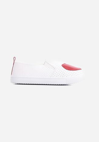 Białe Slip On Profundity Heart