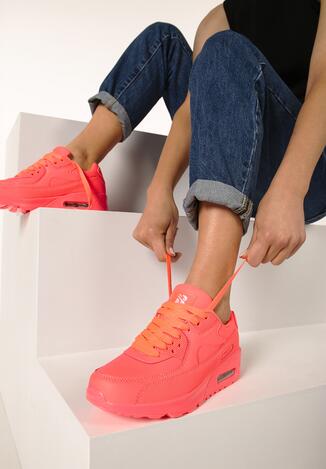 Koralowe Neonowe Buty Sportowe Classic Nilda