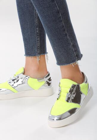 Limonkowe Buty Sportowe Glen