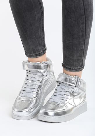Srebrne Buty Sportowe Laura