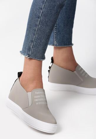 Szare Sneakersy Leo