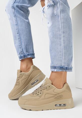 Beżowe Buty Sportowe Vintage Nilda