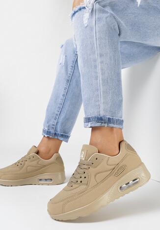 Beżowe Buty Sportowe Vintage Nilda