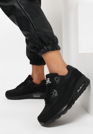 Czarne Buty Sportowe Vintage Nillda