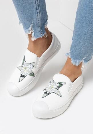 Białe Slip On Nyota