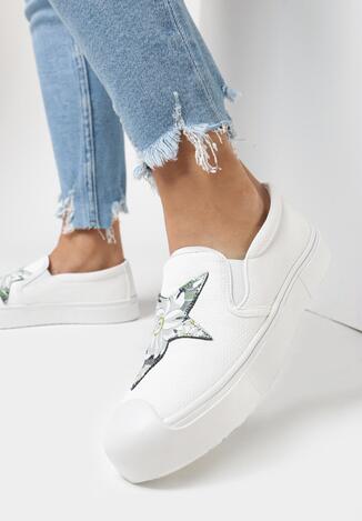 Białe Slip On Nyota