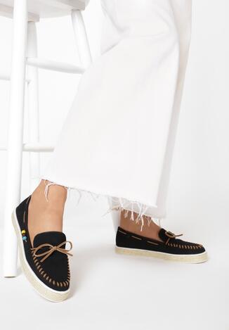 Czarne Espadryle Orona
