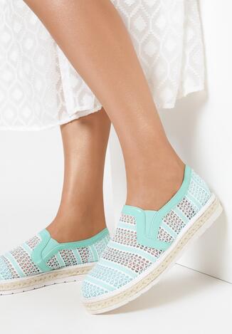 Miętowe Espadryle Teardrops