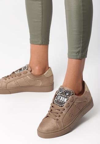 Beżowe Buty Sportowe Rebellious