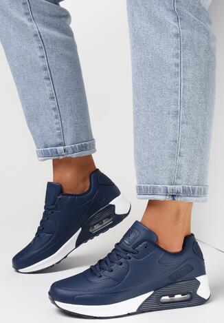 Granatowe Buty Sportowe Cold Nights