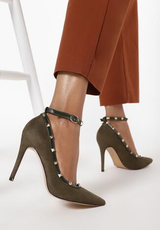 Khaki Szpilki Do It Right