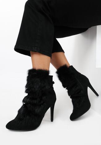 Czarne Botki Sheepskin