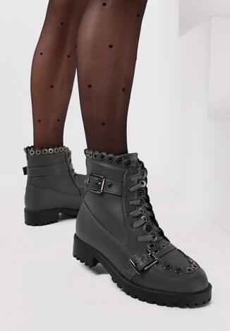 Ciemnoszare Botki Stylish