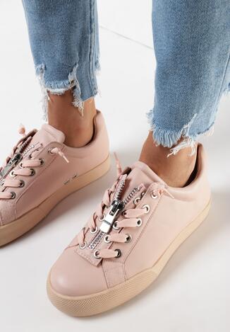 Różowe Buty Sportowe Zip-On