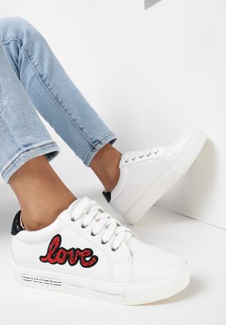 Biało-Czerwone Buty Sportowe In Love
