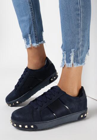 Granatowe Buty Sportowe Capricorn