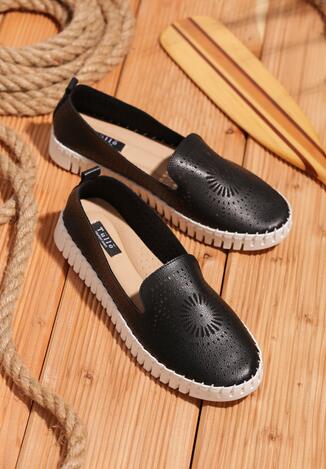 Czarne Slip On Morning Sun