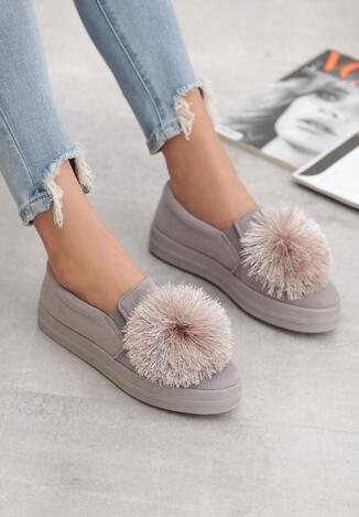 Szare Slip On Tassel