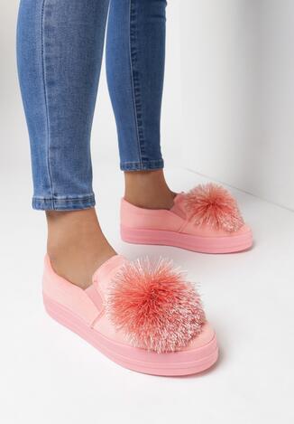 Różowe Slip On Tassel
