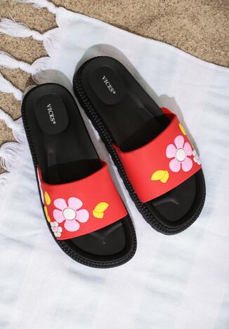 Czerwone Klapki Stiff Sunflower