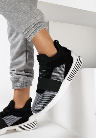Czarno-Białe Buty Sportowe Meteor Blade